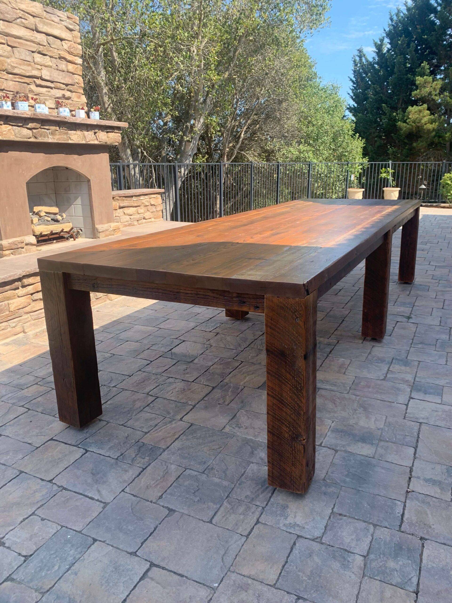 custom outdoor dining table near me